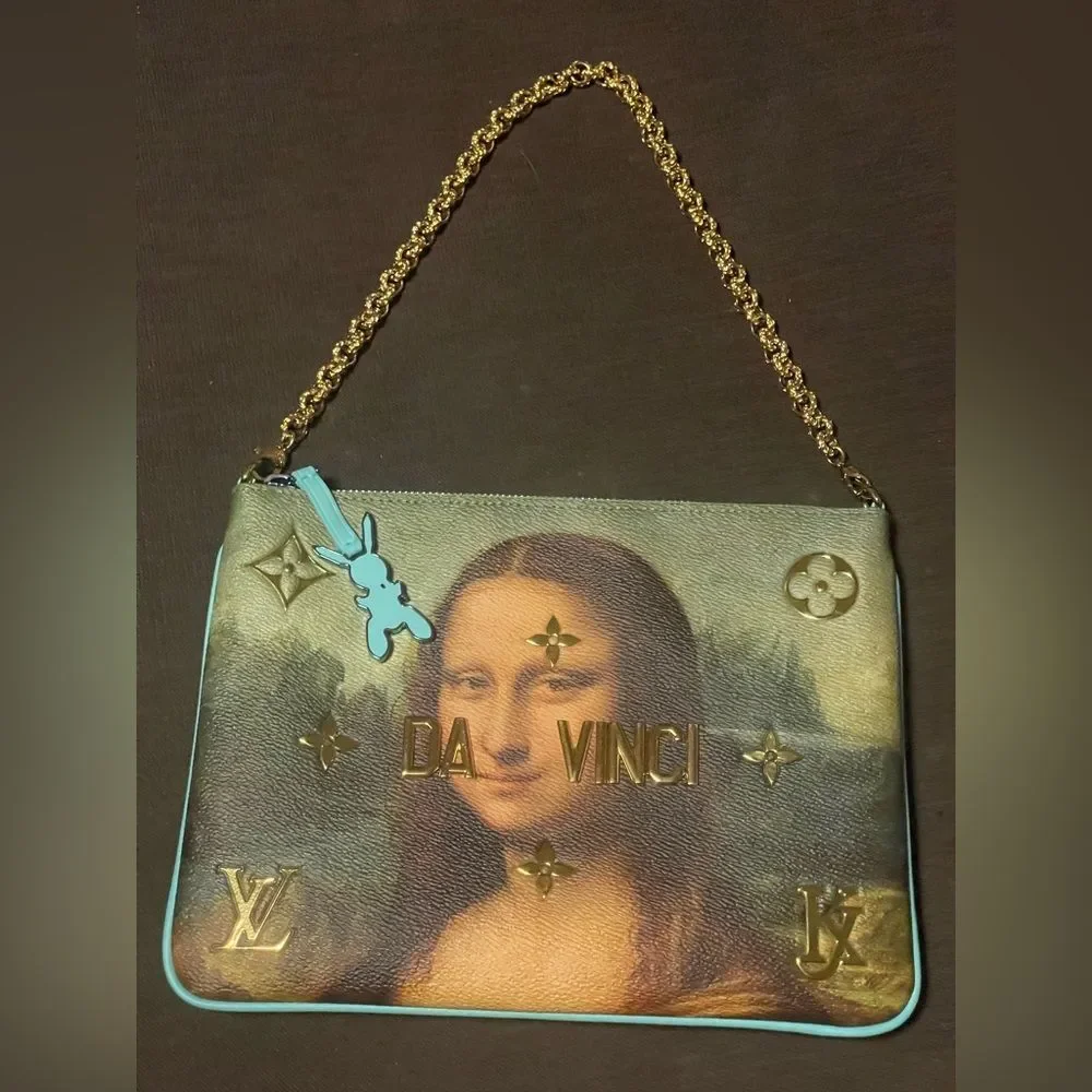 Louis Vuitton Jeff Koons Mona Lisa Pochette Chain Wallet Da Vinci LV Limited Ed